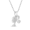 Thumbnail Image 2 of Barbie Diamond Silhouette Necklace 1/10 ct tw Sterling Silver 18"