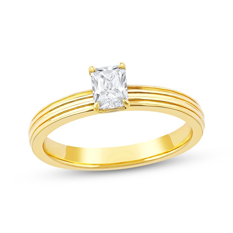 Main Image 1 of Adore Lab-Grown Diamonds Radiant-Cut Solitaire Ring 1/2 ct tw 14K Yellow Gold (F/VS2)