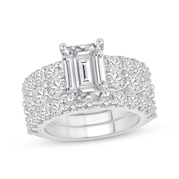 Adore Lab-Grown Diamonds Emerald-Cut Bridal Set 7-1/2 ct tw 14K White Gold