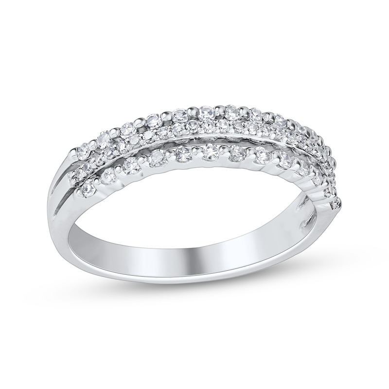 Main Image 1 of Adore Diamond Three-Row Anniversary Ring 1/3 ct tw 10K White Gold