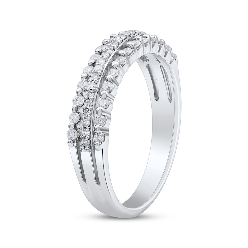 Main Image 2 of Adore Diamond Three-Row Anniversary Ring 1/3 ct tw 10K White Gold