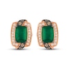 Thumbnail Image 2 of Le Vian Emerald-Cut Emerald Earrings 1/3 ct tw Diamonds 14K Strawberry Gold