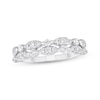 Thumbnail Image 1 of Adore Diamond Two-Row Alternating Anniversary Ring 1/2 ct tw 10K White Gold