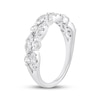 Thumbnail Image 2 of Adore Diamond Two-Row Alternating Anniversary Ring 1/2 ct tw 10K White Gold