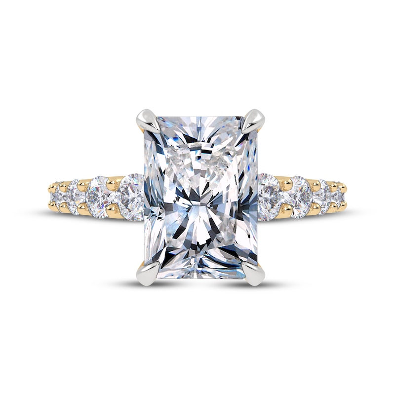 Main Image 3 of Lab-Grown Diamonds Radiant-Cut Engagement Ring 3-3/4 ct tw 14K Yellow Gold