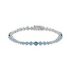 Thumbnail Image 1 of London, Swiss & Sky Blue Topaz Graduated Bracelet Sterling Silver 7.25"