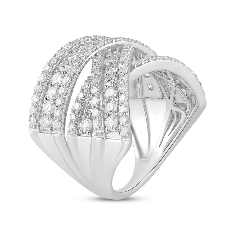 Main Image 2 of KAY Lab-Grown Diamonds Multi-Row Crossover Fashion Ring 2 ct tw 10K White Gold