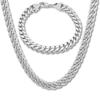 Thumbnail Image 1 of Stainless Steel Franco Necklace & Bracelet Set