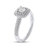 Thumbnail Image 2 of THE LEO Diamond Round-Cut Cushion Double Halo Engagement Ring 3/4 ct tw 14K White Gold