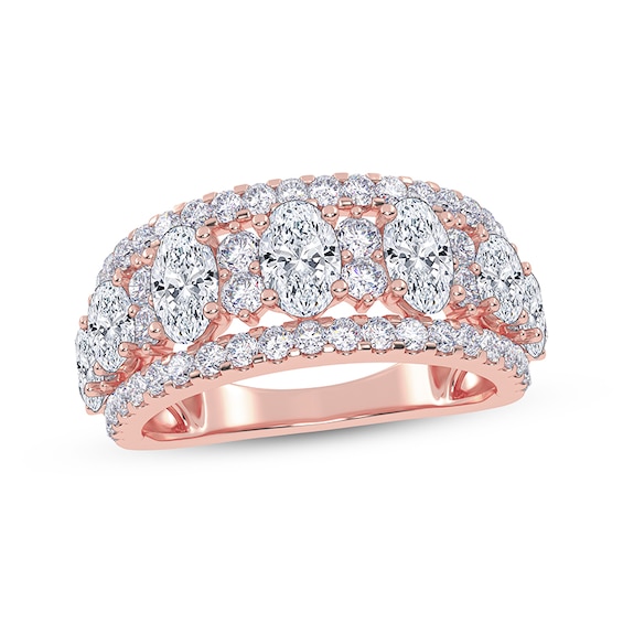 KAY Lab-Grown Diamonds Oval & Round-Cut Ring 2 ct tw 14K Rose Gold