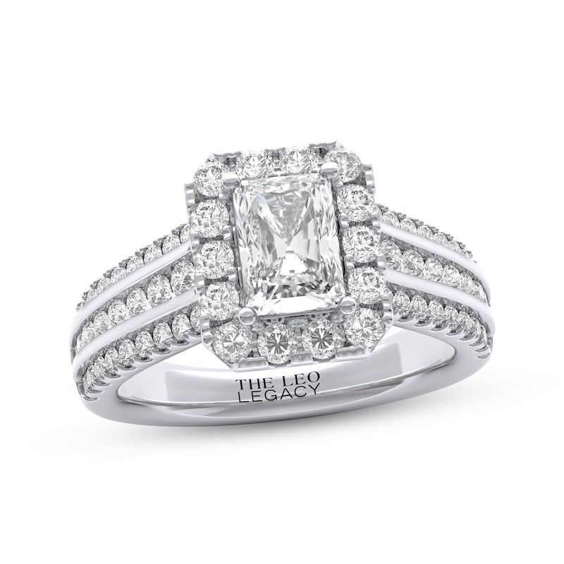 Main Image 1 of THE LEO Legacy Radiant-Cut Lab-Grown Diamond Engagement Ring 2 ct tw 14K White Gold