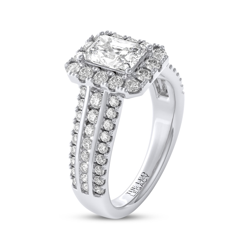 Main Image 2 of THE LEO Legacy Radiant-Cut Lab-Grown Diamond Engagement Ring 2 ct tw 14K White Gold