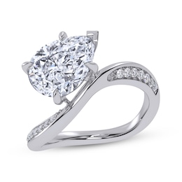 Adore Lab-Grown Diamonds Pear-Shaped Engagement Ring 2-1/8 ct tw 14K White Gold