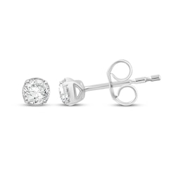 Radiant Reflections Round-Cut Diamond Solitaire Stud Earrings 3/8 ct tw Sterling Silver (J/I3)