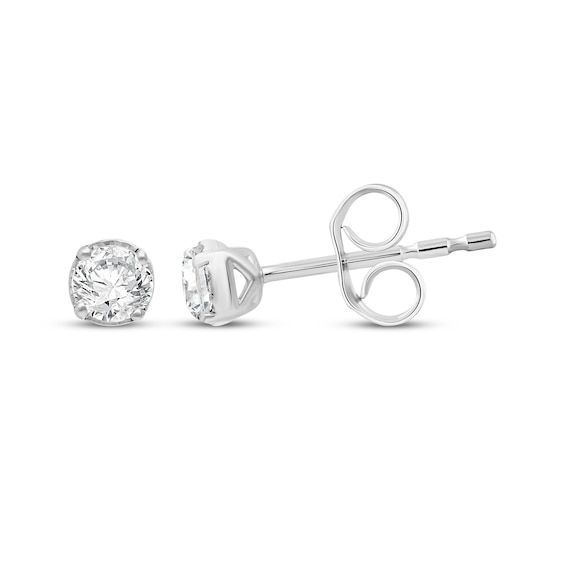 Radiant Reflections Round-Cut Diamond Solitaire Stud Earrings 3/8 ct tw Sterling Silver (J/I3)