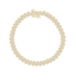 KAY Lab-Grown Diamonds Flower Petals Fashion Bracelet 1 ct tw 24K Yellow Gold Vermeil Sterling Silver 7"