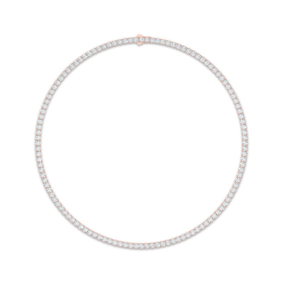 KAY Lab-Grown Diamonds Tennis Necklace 48 ct tw 10K Rose Gold 22"