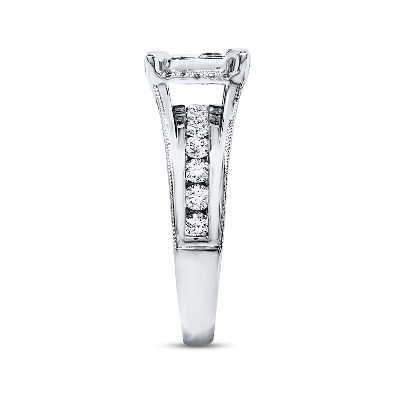 Multi-Diamond Engagement Ring 1-3/8 ct tw Diamonds 14K White Gold