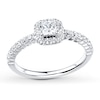 Diamond Engagement Ring 5/8 ct tw Princess-cut 14K White Gold