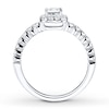 Diamond Engagement Ring 5/8 ct tw Princess-cut 14K White Gold