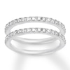 Thumbnail Image 1 of Diamond Wedding Bands 5/8 ct tw Round-cut 14K White Gold