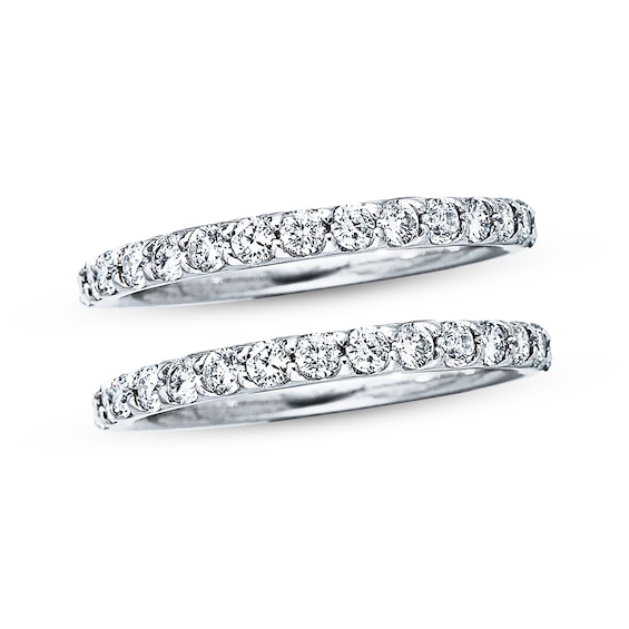 Diamond Wedding Bands 1 ct tw Round-cut 14K White Gold
