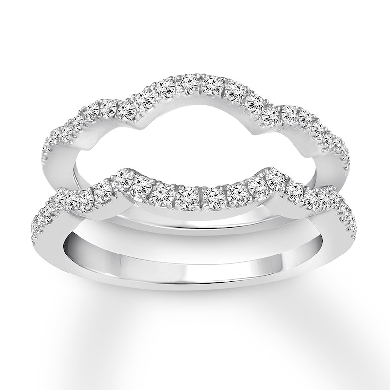 Main Image 1 of Diamond Wedding Band Set 1/2 ct tw Round-cut 14K White Gold