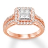 Thumbnail Image 1 of Diamond Engagement Ring 1 ct tw Princess and Round 14K Two-Tone Gold