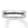 Neil Lane Men's Black Diamond Wedding Band 1/6 ct tw 14K White Gold