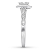 Thumbnail Image 3 of Diamond Engagement Ring 5/8 ct tw Princess & Round 14K White Gold
