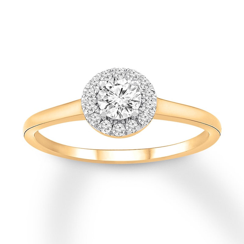 Main Image 1 of Diamond Engagement Ring 3/8 ct tw Round-cut 14K Yellow Gold