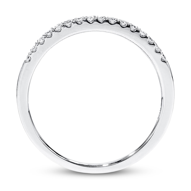 Main Image 2 of Diamond Wedding Band 1/10 ct tw Round-cut 10K White Gold