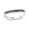 Thumbnail Image 1 of Black Diamond Wedding Band 1/4 ct tw Round-cut 14K White Gold