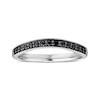 Thumbnail Image 4 of Black Diamond Wedding Band 1/4 ct tw Round-cut 14K White Gold
