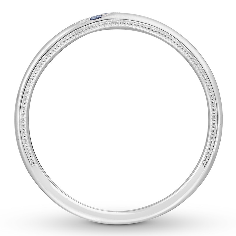 Neil Lane Men's Natural Sapphire Wedding Band 14K White Gold