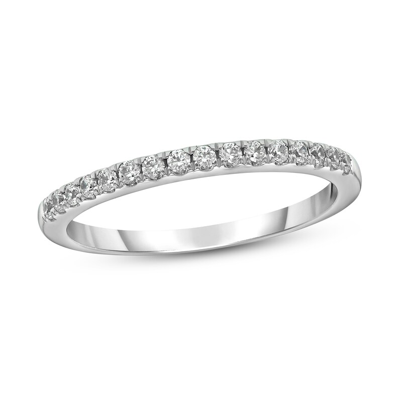 Diamond Wedding Band 1/4 ct tw Round-cut 14K White Gold