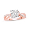 Diamond Engagement Ring 3/4 ct tw Round-cut 14K Rose Gold