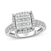 Diamond Engagement Ring 1-3/8 ct tw Princess & Round 14K White Gold