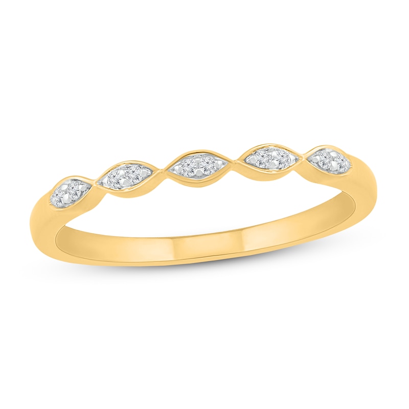 Main Image 1 of Round-cut Diamond Wedding Band 1/20 ct tw 10K Yellow Gold