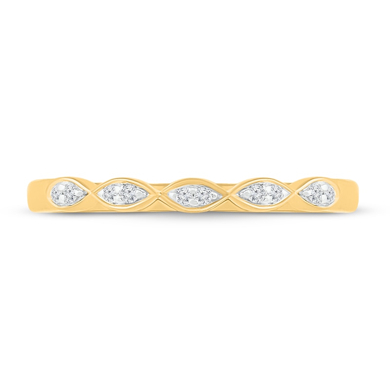 Main Image 2 of Round-cut Diamond Wedding Band 1/20 ct tw 10K Yellow Gold