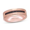 Thumbnail Image 1 of Neil Lane Men's Black Diamond Wedding Band 1/6 ct tw 14K Rose Gold