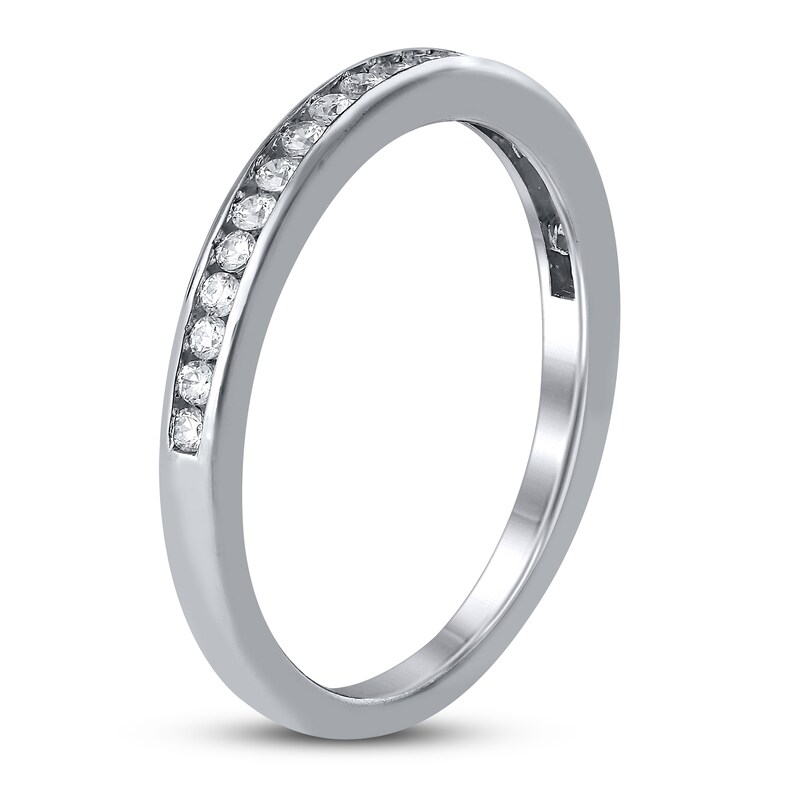 Diamond Wedding Band 1/4 ct tw Round-cut 14K White Gold