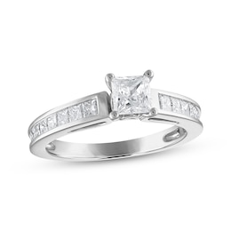 Diamond Engagement Ring 1-1/4 ct tw Princess-cut 14K White Gold