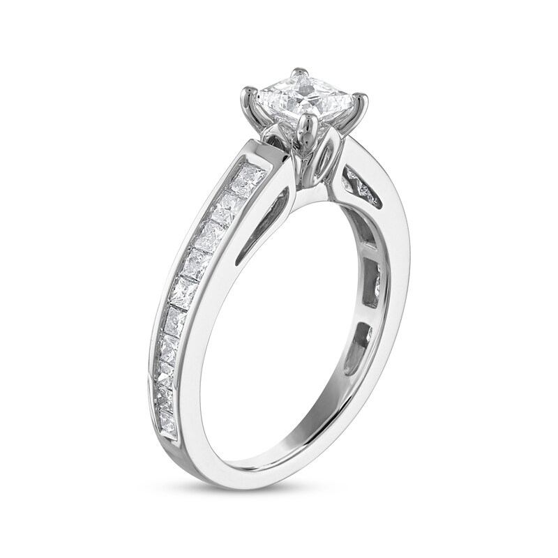 Main Image 2 of Diamond Engagement Ring 1-1/4 ct tw Princess-cut 14K White Gold