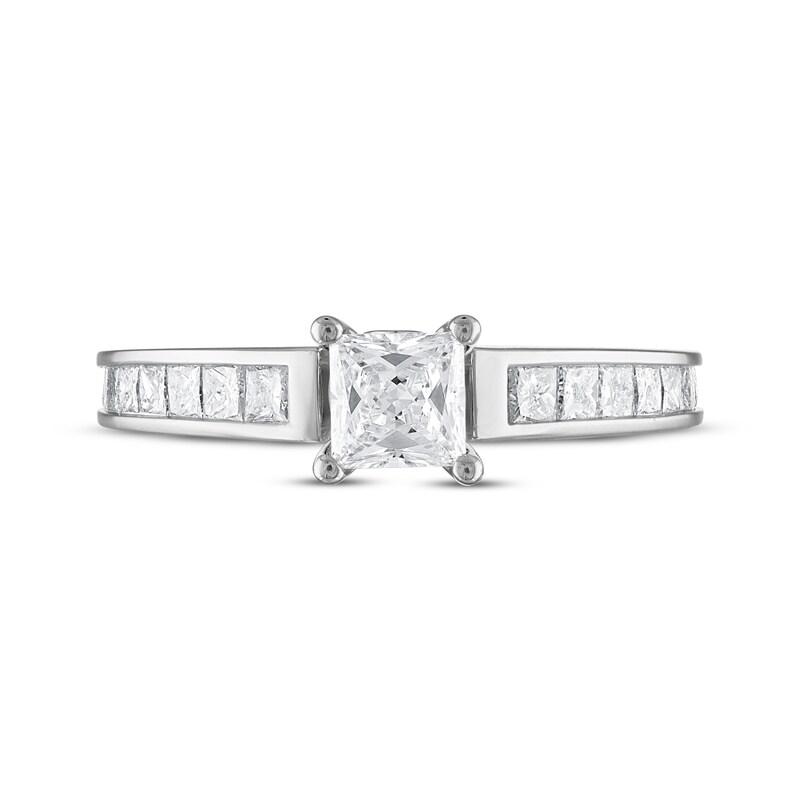 Main Image 3 of Diamond Engagement Ring 1-1/4 ct tw Princess-cut 14K White Gold