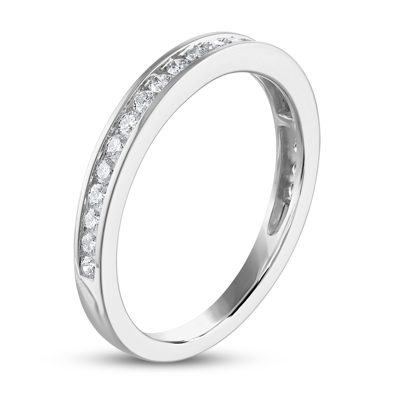 Diamond Wedding Band 1/3 ct tw Round-cut 14K White Gold