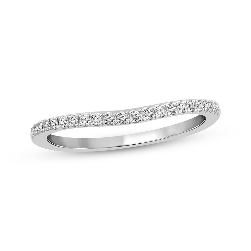 Diamond Wedding Band 1/8 ct tw Round-cut 10K White Gold