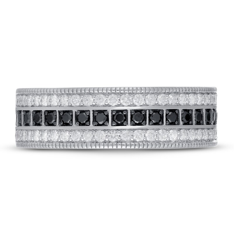Neil Lane Men’s White & Black Diamond Wedding Band 3/4 ct tw 14K White Gold