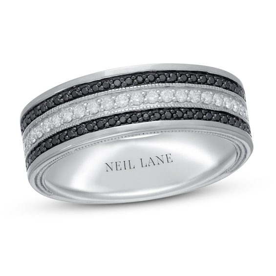 Neil Lane Men’s Black & White Diamond Wedding Band 1/2 ct tw 14K Gold