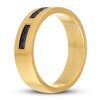 Neil Lane Men's Black Diamond Wedding Band 1/5 ct tw Round-cut 14K Yellow Gold